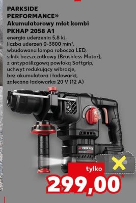 Akumulatorowy młot kombi PARKSIDE PERFORMANCE PKHAP 2058 A1 promocja w Kaufland