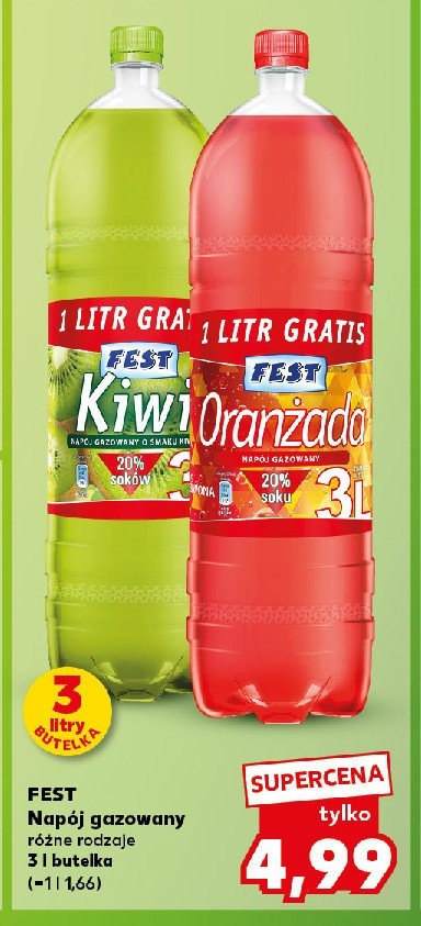 Napój gazowany kiwi FEST promocja