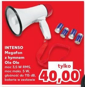 Megafon z hymnem ole ole Intenso promocja