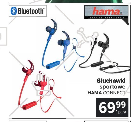 Słuchawki connect neck niebieskie Hama promocja