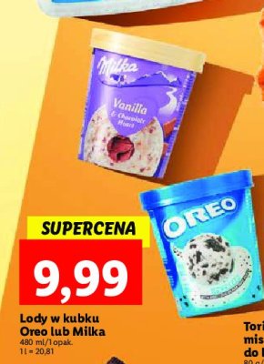Lody vanilla & chocolate heart Milka promocja