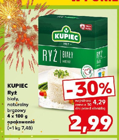 Ryż naturalny brązowy Kupiec promocja