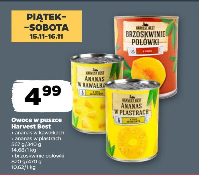 Ananas w kawałkach Harvest best promocja