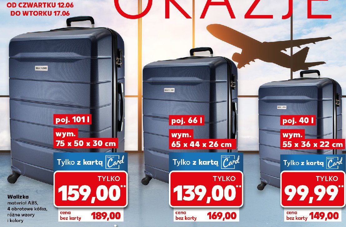Walizka abs 101 l promocja w Kaufland