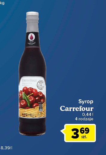 Syrop wiśniowy Carrefour promocja