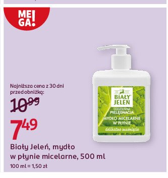 Mydło micelarne w płynie Biały jeleń promocja w Rossmann