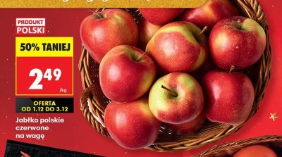 Jabłko polskie czerwone na wagę promocja w Biedronka