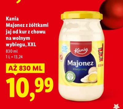 Majonez z żółtkami jaj od kur z chowu na wolnym wybiegu XXL  promocja w Lidl