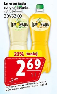 Lemoniada cytryna-limonka, cytruso ZBYSZKO promocja w Prim Market