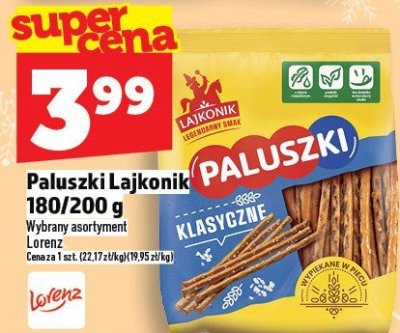 Paluszki Lajkonik 180/200 g promocja w TOPAZ