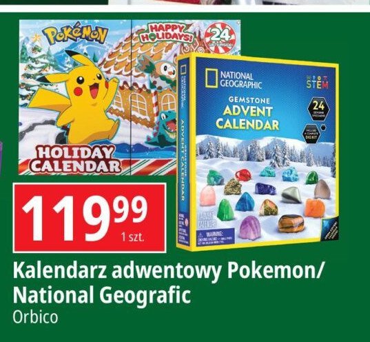 Kalendarz adwentowy pokemon promocja