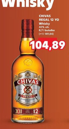 Whisky Chivas regal 12 promocja w Kaufland