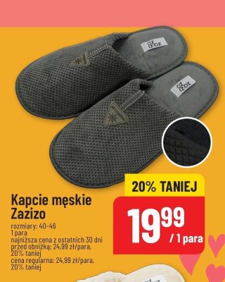 Kapcie męskie Zażizo rozmiary: 40-46 1 para promocja w POLOmarket