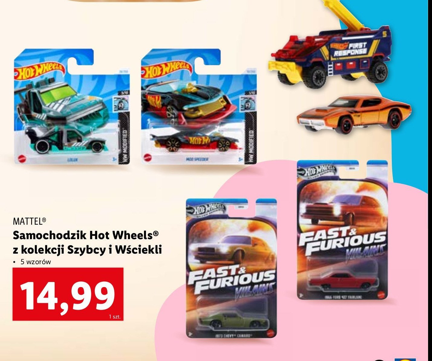 Samochód Hot wheels promocja w Lidl