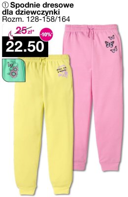Spodnie dresowe dla dziewczynki Rozm. 128-158/164 promocja w Woolworth