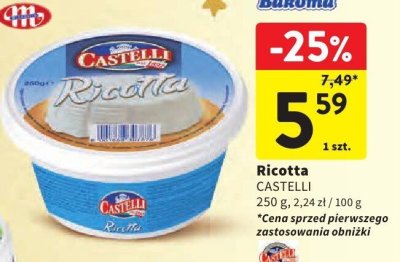 Ricotta CASTELLI promocja w Intermarche