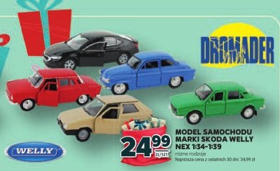 Model samochodu marki Skoda Welly Nex 1:34-1:39 promocja w Stokrotka