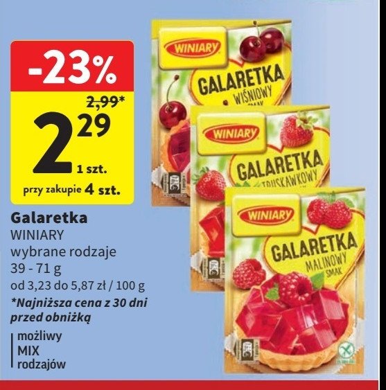 Galaretka wiśniowa Winiary galaretka promocja