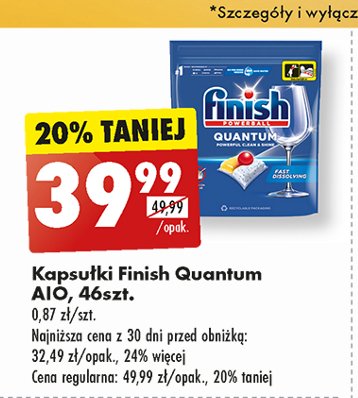 Tabletki do zmywarki Finish quantum promocja