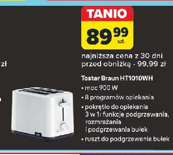 Toster ht1010wh Braun promocja