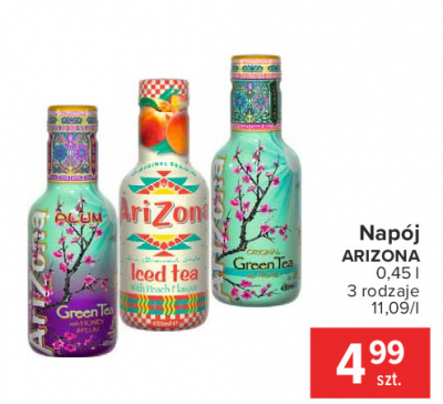 Nap贸j czarna herbata o smaku brzoskwiniowym Arizona promocja