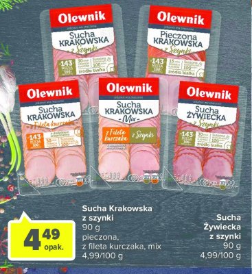 Sucha krakowska mix z fileta kurczaka i z szynki Olewnik promocja