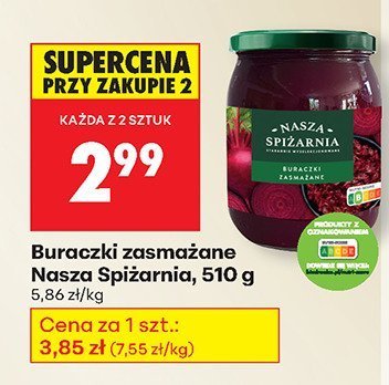 Buraczki zasmażane Nasza Spiżarnia, 510 g promocja w Biedronka