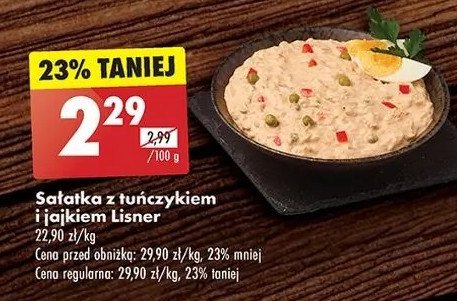 Sałatka z tuńczyka z jajkiem Lisner promocja