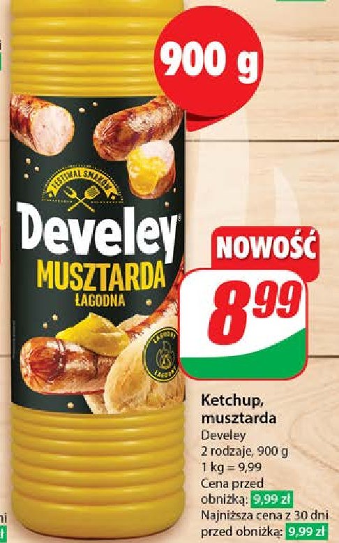 Ketchup łagodny Develey promocja w Dino