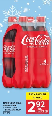 Napój Coca-Cola 500 ml 4-pak promocja w Selgros