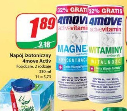 Napój magnez koncentracja 4move active vitamin promocje