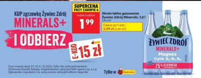Woda lekko gazowana Minerals 1,2 l promocja w Biedronka