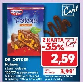 Polewa mleczna Dr. oetker promocja