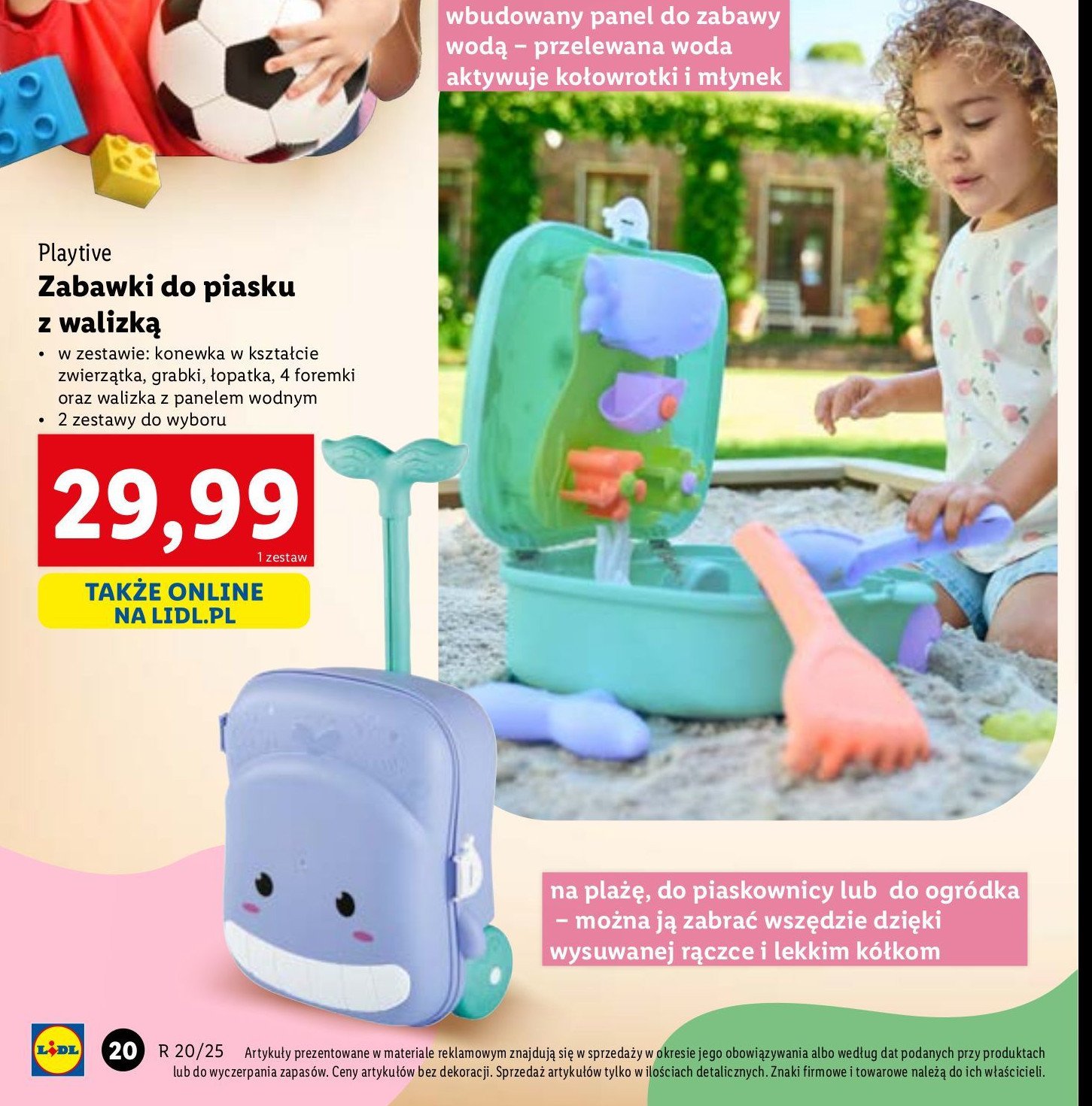 Zabawki do piasku z walizką Playtive promocja w Lidl