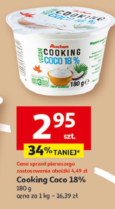 Mleczko kokosowe 18 % Auchan promocja