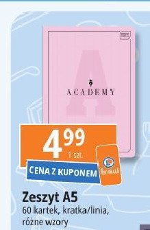 Zeszyt a5/60 k linia academy Interdruk promocja