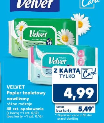 Papier toaletowy nawil偶any 2w1 Velvet intima promocja