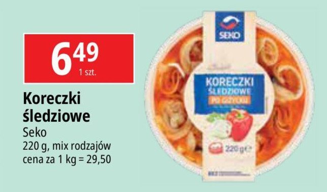 Koreczki śledziowe po giżycku Seko promocja