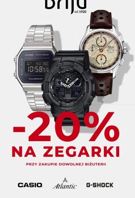 -20% na zegarki, strona 0 promocja w Briju