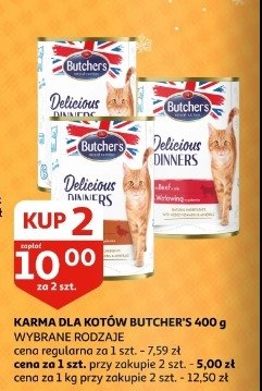 Karma dla kota z wołowina Butcher's delicious dinners promocja