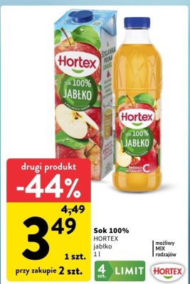 Sok 100% jabłko promocja w Intermarche