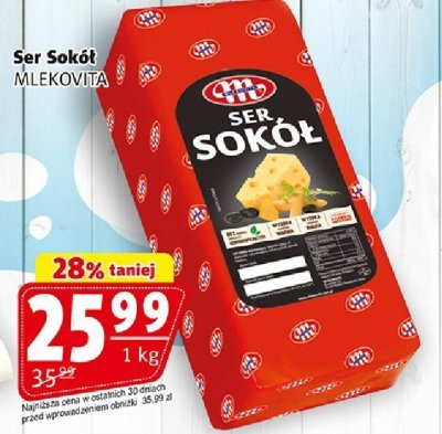 Ser Sokół MLEKOVITA 1 kg promocja w Prim Market