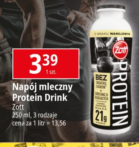 Napój proteinowy waniliowy Zott protein promocja