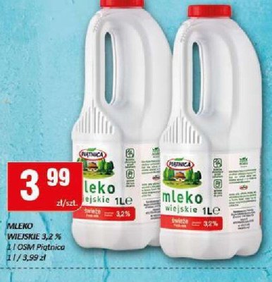 Mleko wiejskie Piątnica 3,2% promocja w Chorten
