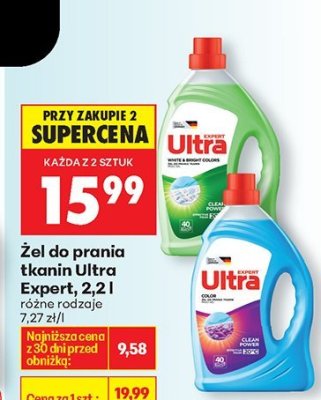 Żel do prania tkanin Ultra Expert, różne rodzaje promocja w Biedronka