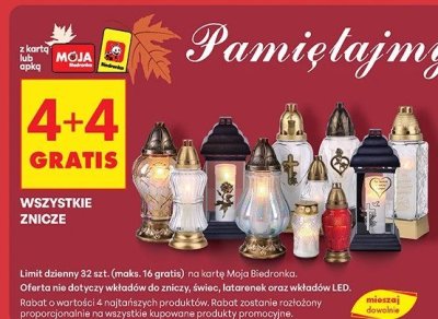 Wszystkie znicze promocja w Biedronka