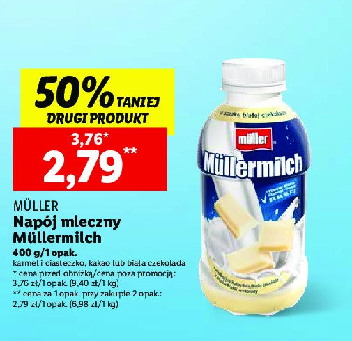 Napój mleczny kakaowy Mullermilch limited promocja