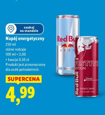 Napój energetyczny Red Bull 250 ml promocja w Lidl