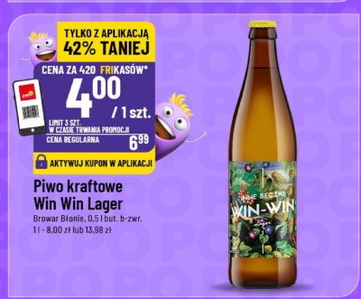 Piwo kraftowe Win Win Lager promocja w POLOmarket