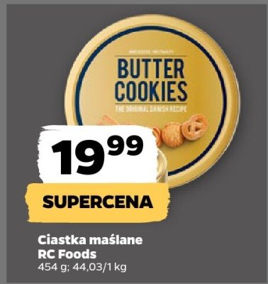 Ciastka maślane Butter Cookies RC Foods promocja w Netto